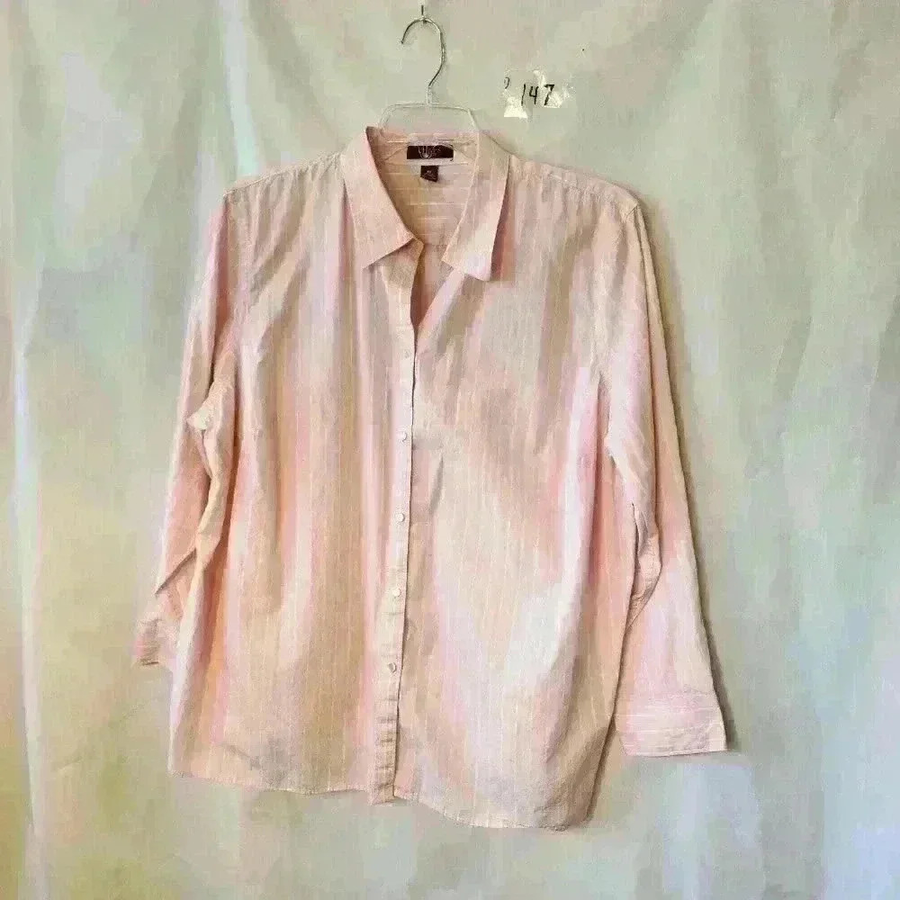 Chaps womens button down top size 3x